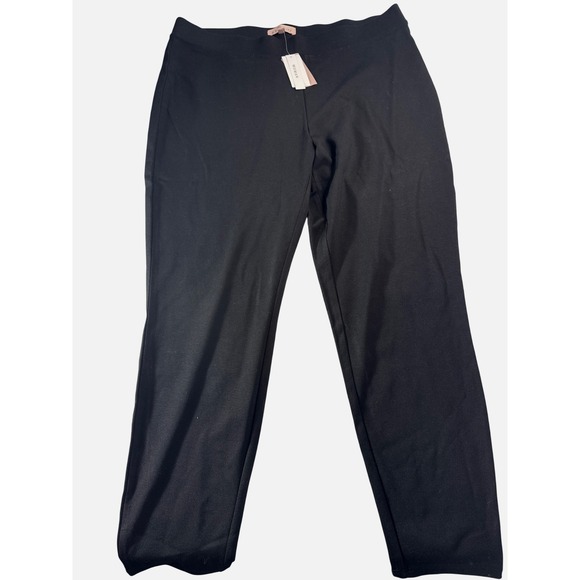 Philosophy Woman Pants - Philosophy Woman Black Pull On Tapered Leg Pants Plus Size 2X NWT Stretch Knit